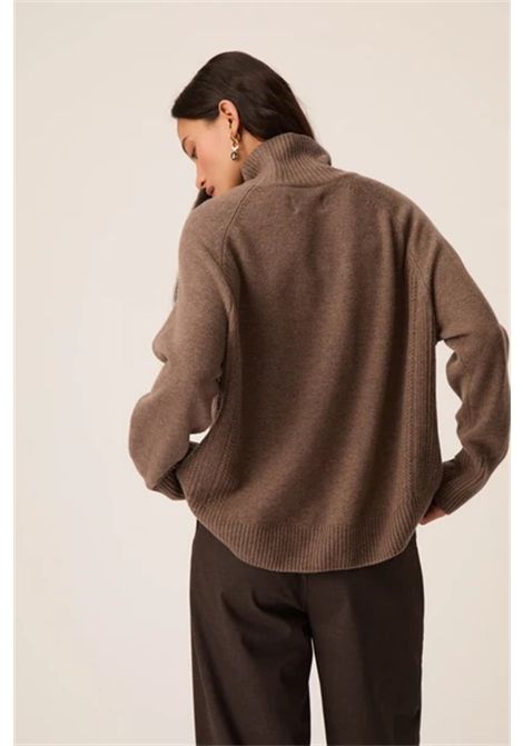 Des Petits Hauts Women's Aramis Loutre Dark Grey Extra-Fine Merino High-Neck Jumper Des Petits Hauts |  | 1H26010207187